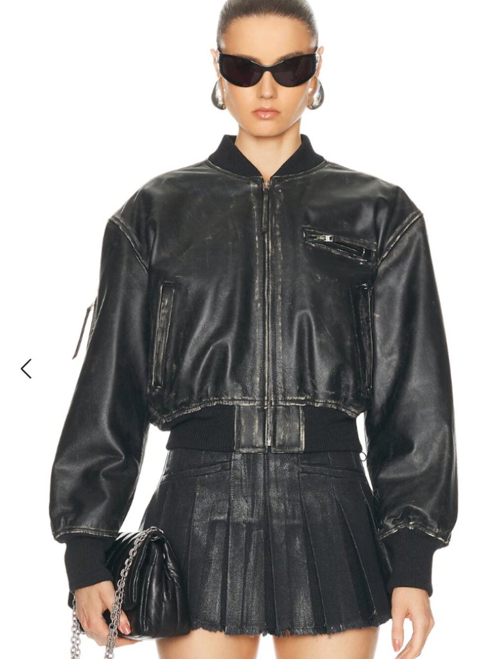 ACNE | Cropped Leather Jacket | NWT Size 36